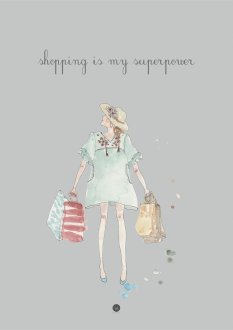 Plakat - Shopping is my superpower