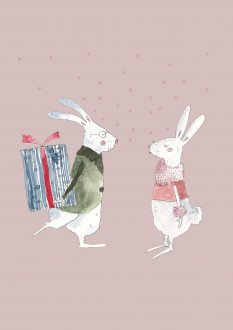 Kartka - kiss króliki